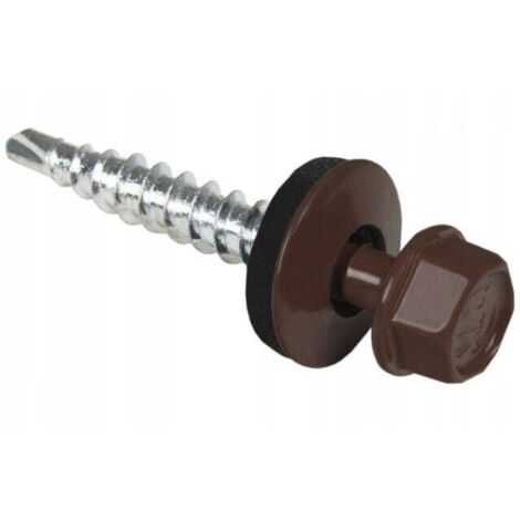 Vite da contadino 4,8x35mm 20 pezzi testa esagonale marrone
