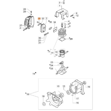 Vite decespugliatore modelli 446BP ORIGINALE OLEOMAC 3806054AR 3806054