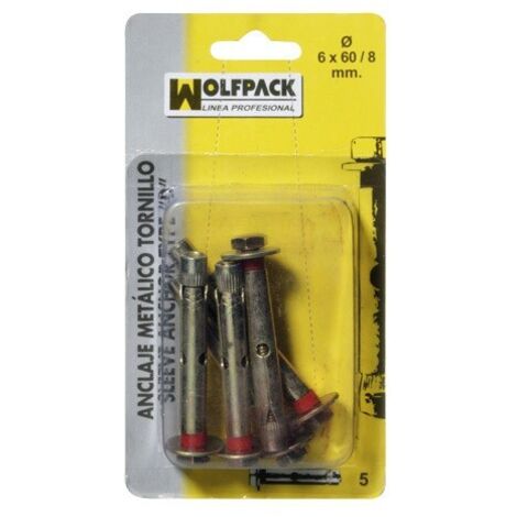 Vite di ancoraggio metallica 8x 80/10 mm. (3 pezzi)