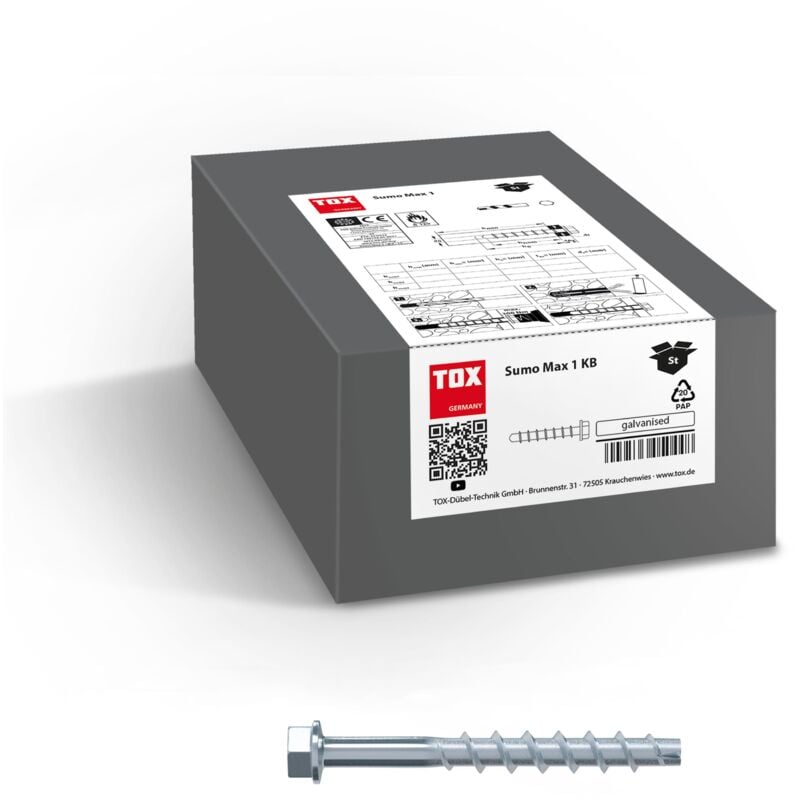 Vite di ancoraggio Sumo Max 1 10x80 KB (50 pz.)