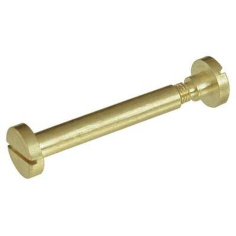 VITE GIUNZIONE MOBILI CANNOCCHIALE OTTONE - ORO LUCIDO MM 6 VITE M 5 MM 35- 50 pezzi