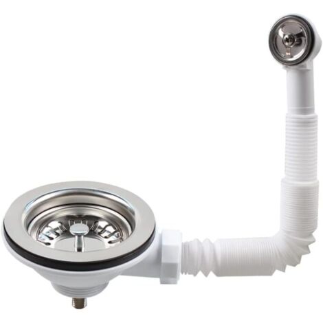 Vite in acciaio inossidabile 304 da 5,5 cm di lunghezza per lavello da cucina 114 mm tipo vasca troppopieno griglia di scarico troppopieno XK186