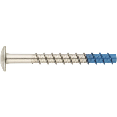 Vite in cemento bimetallo con punta in acciaio al carbonio temprato - Corpo in acciaio inossidabile A4 - Omologato ETE Opt.1 - Testa Truss, confezione da 50 - Ø6 x 60