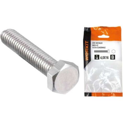 VITE METALLO TE INOX A2 SELF WORKIT - FILETTO INTERO MM  5X40 CF=PZ 9 - 5 confezione