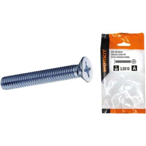 VITE METALLO TSP ZINCATA SELF WORKIT - CLASSE 4.8 CAVA PH FIL INTERO MM 5X30 CF=PZ 16 - 5 confezione