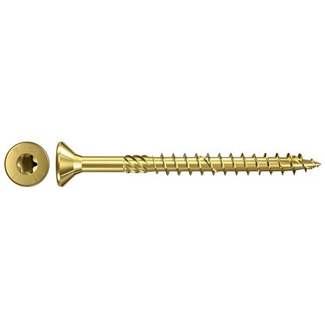 vite universale 100 viti per truciolato 6,0 x 200 Torx zincate gialle filettatura parziale testa piatta