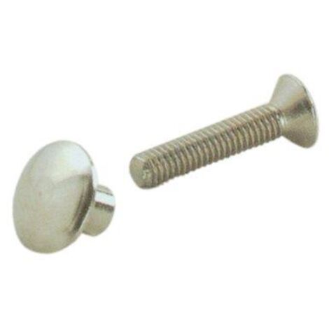 VITE SEDIA - OTTONE NICHELATO + BORCHIA VITE M 4 MM 30 CF=PZ100- 1 confezioni