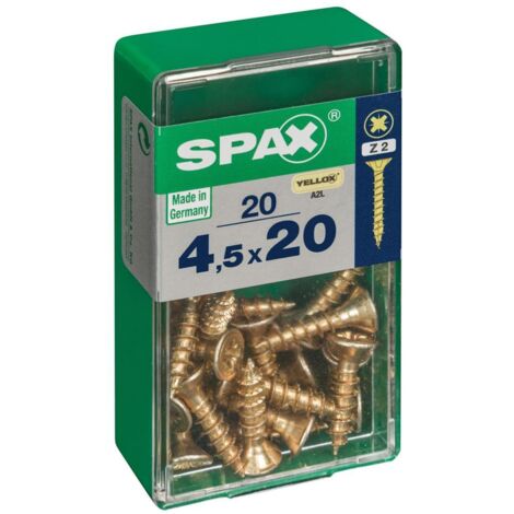 Vite Spax 4.5x20 rivestimento Yellox 20 pezzi