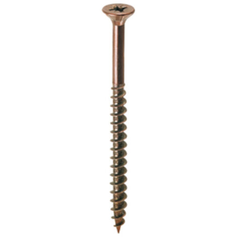 Vite truciolare pf testa svasata piana 5 x45mm bronzata. Prezzo per 100 pezzi.