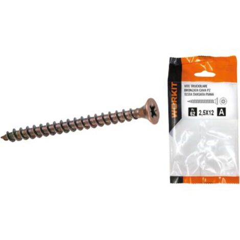 VITE TRUCIOLARE TSP BRONZATA SELF WORKIT - CAVA PZ FILETTO INTERO MM 3,0X20 CF=PZ 50 - 5 confezione
