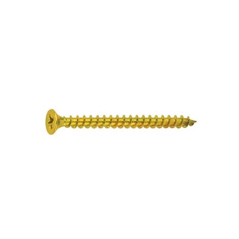 VITE TRUCIOLARE TSP CAVA PZ INTERAMENTE FILETTATA IN ACCIAIO OTTONATO- - ø mm.4,5x40 - 200 pezzi AMBROVIT