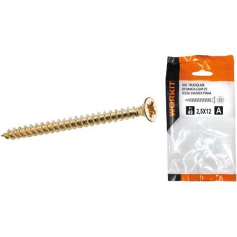VITE TRUCIOLARE TSP OTTONATA SELF WORKIT - CAVA PZ FILETTO INTERO MM 4,0X16 CF=PZ 31 - 5 confezione