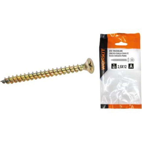 VITE TRUCIOLARE TSP ZINCATA GIALLA SELF WORKIT - CAVA PZ FILETTO INTERO MM 4,0X18 CF=PZ 40 - 5 confezione