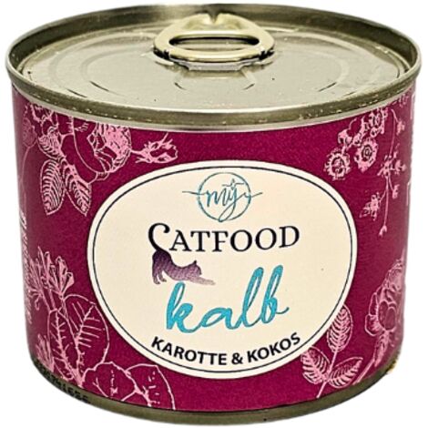 Vitello con pollo e carote  cibo per gatti  rafforzamento del sistema immunitario  My Catfood 200g