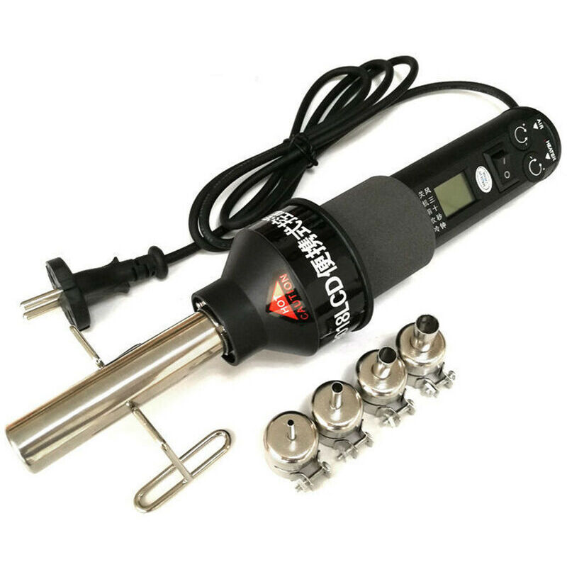 Start - Vitesse Buse Air Chaud Soudure Souder Soudage Pistolet Plastique pvc Vinyle Outil de Soudage Pistolet de séchage à affichage numérique pour