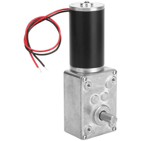 Vitesse réduite moteur de bote de vitesses électrique moteur à engrenage à vis sans fin réversible arbre 8mm 12V (12V, 12RPM)