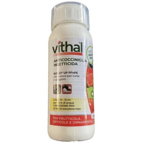 VITHAL GARDEN VITHAL Insetticida Biologico Per Piante 500ml, Olio Bianco Per Cocciniglia - Anche Contro Acari, Afidi, Tripidi, lepidotteri e Altri Insetti
