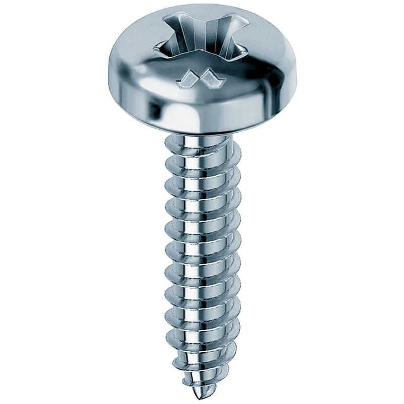 Mustad - Vite autofilettante tc cava ph zincata bianca mm 3,5x 9,5 cf=pz 500