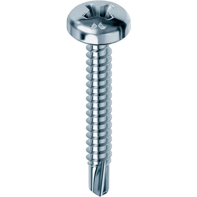 Vite autoperforante tc drillex Mustad cava ph zinc bianca/chromiting mm 3,5x19 cf=pz 500