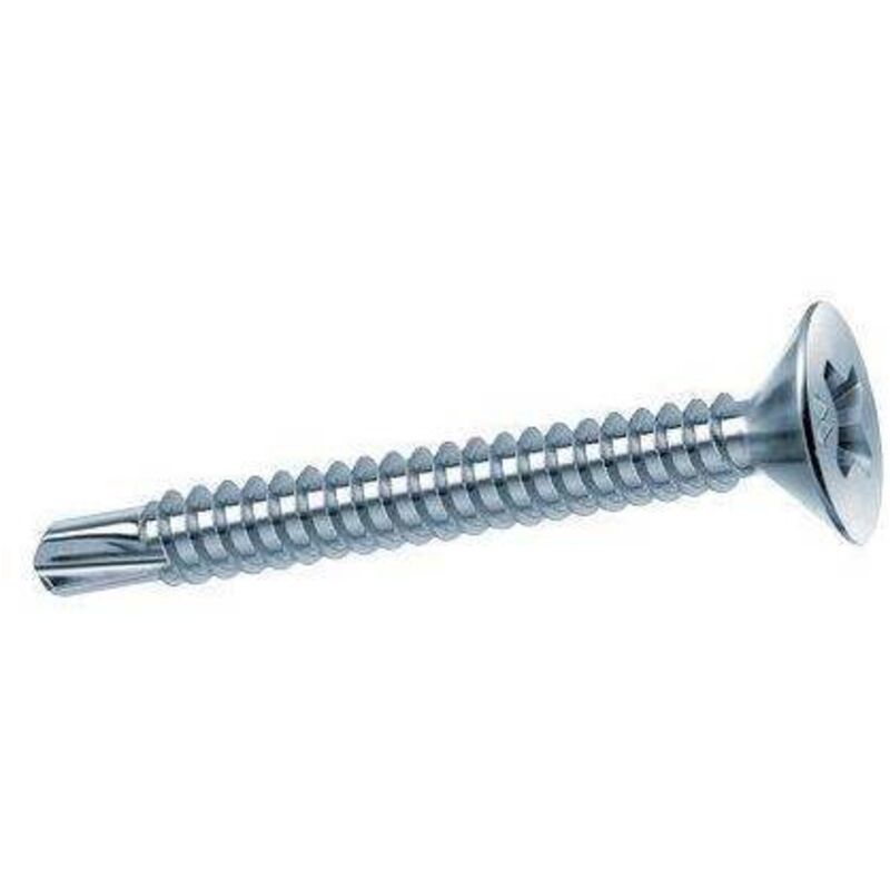 Mustad - Viti autoperforanti testa svasata piana acciaio zincato bianco - ø mm.4,8x80