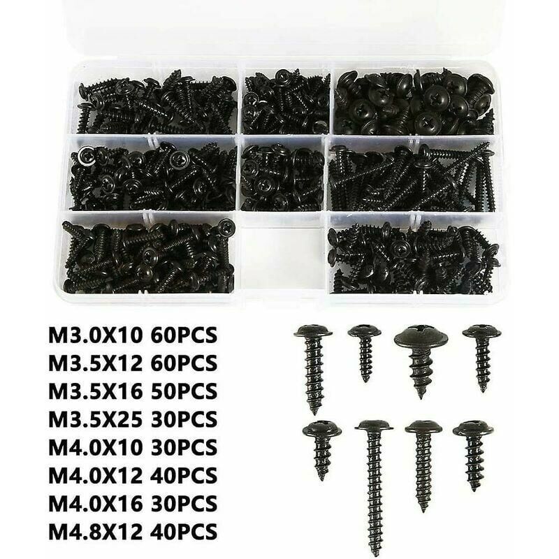 Viti autoperforanti per lamiera nera, viti