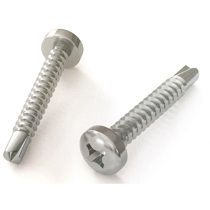 Viti Acciaio Inox 18-8 100 Viti Per Lamiera In Acciaio Inox 18-8, Testa Tonda Phillips, Misura #6 X 3/4" Plexiglass 8 Mm - Foto 11
