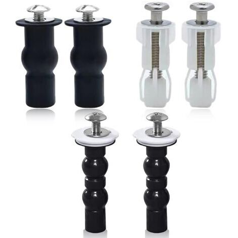 Viti di fissaggio per sedile WC, Fissaggi per sedile WC, Bulloni universali, 3 paia, Fissaggi per sedile WC, Cerniere, Viti di espansione per sedile WC
