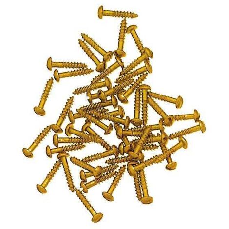Viti Ferro Ottonato A Legno Testa Bombata 2X10 Mm