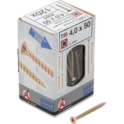 Viti multiuso  Torx T20  4,0 x 50 mm  120 pezzi