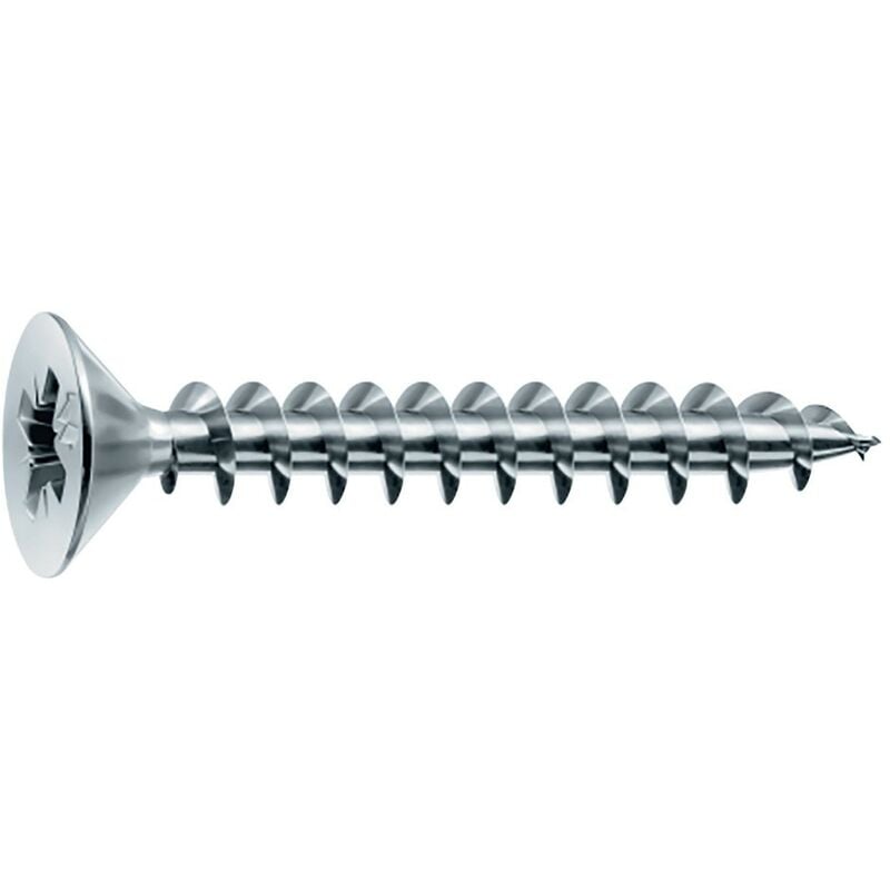 Mustad - Panelvit Vite a testa cilindrica Pozidriv - Filettatura intera - Zincato bianco - Ø4,5x70mm - Scatola da 200 - PVACZP450700B8C