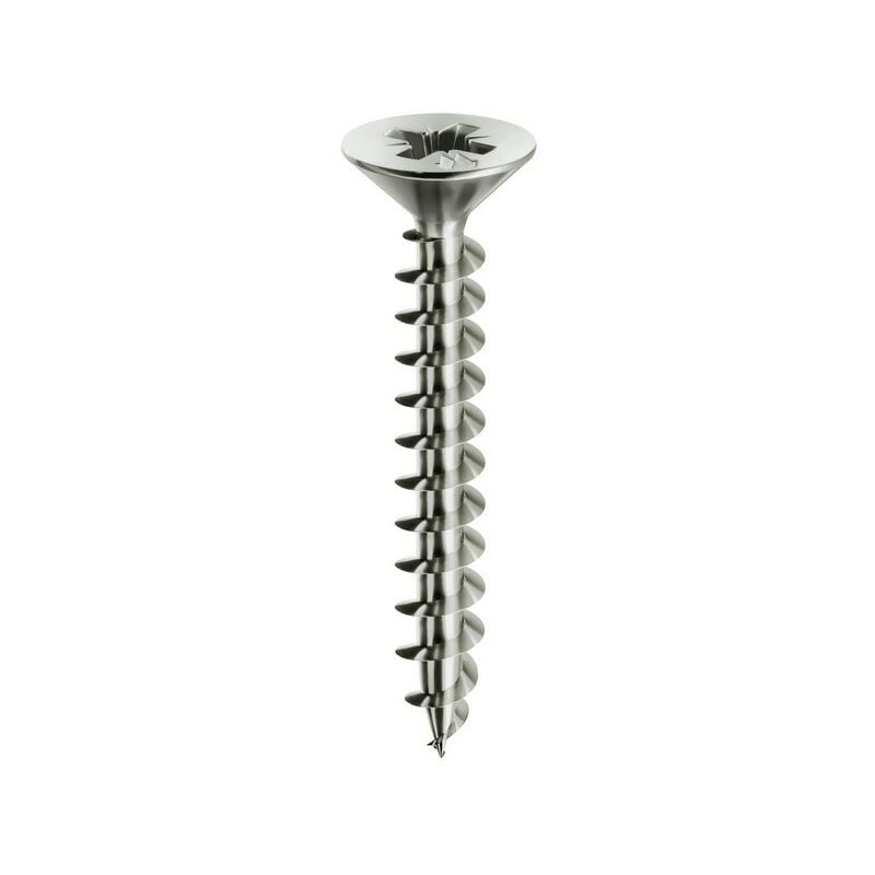 Mustad - Panelvit Vite a testa cilindrica Pozidriv - Filettatura intera - Zincato bianco - Ø4,5x25mm - Scatola da 500 - PVACZP450250B8C