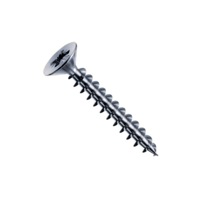 Mustad - Panelvit Vite a testa cilindrica Pozidriv - Filettatura intera - Zincato bianco - Ø4,5x40mm - Confezione da 500 - PVACZP450400B8C