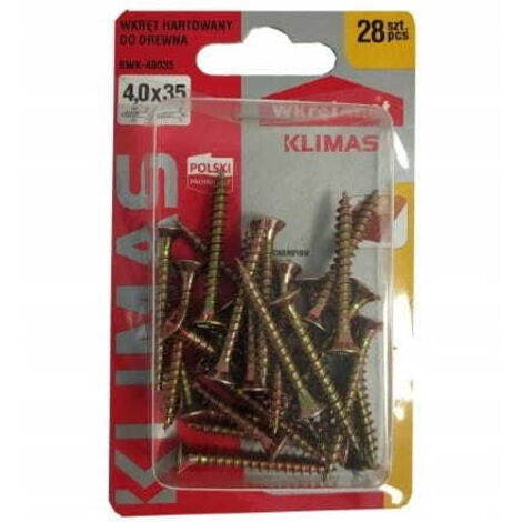 Viti per legno temprate 4x35mm 28pz PZ2 oro