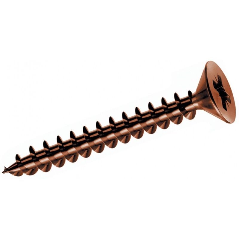 Viti per Truciolare Testa Piana tsp cr Bronzate 5 x120 mm confezione 100 pz