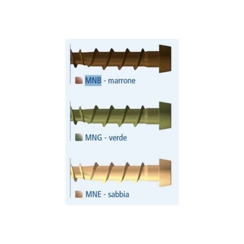 Image of Bricolegnostore - Viti torx mini per pavimenti in legno e decking legno - verde sabbia marrone dimensione disponibile: 5 x 50 mm sabbia