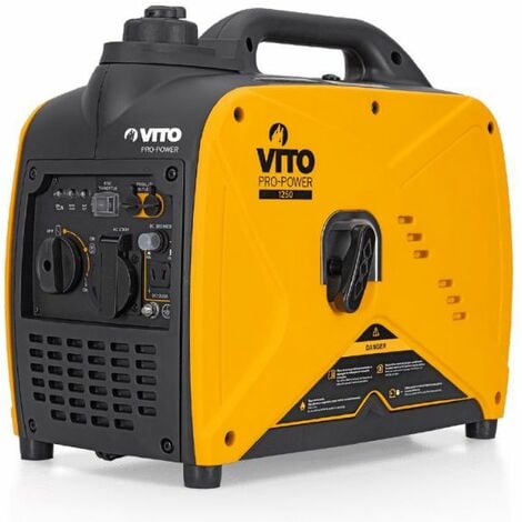 VITO PRO-POWER Groupe électrogène Inverter 1100W 60 cm3 essence 4T 1.5 CV Silencieux Soudure Portable Onduleur VITO