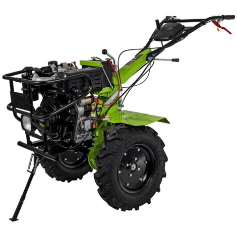 Vito – Motoculteur thermique diesel 12CV 456CC – Transmission directe – 8900W – Livré avec 2 fraises et butteur double – Pour labourage et décompactage