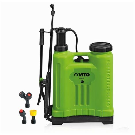 Vito – Pulvérisateur manuel 12L – Spray et jet pour désherbage – 3 buses incluses – Pression max 2,95 bar – Tuyau 1,2 m et lance 1 m