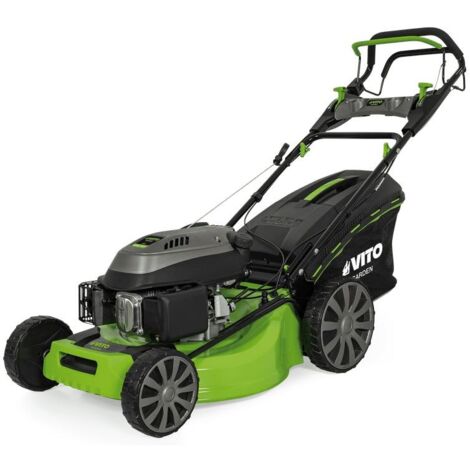 Vito – Tondeuse thermique autotractée 6,5 CV – Moteur 4 Temps OHV EURO 5 – Largeur de coupe 525 mm – Bac 65 L pour pelouses jusqu'à 2000 m²
