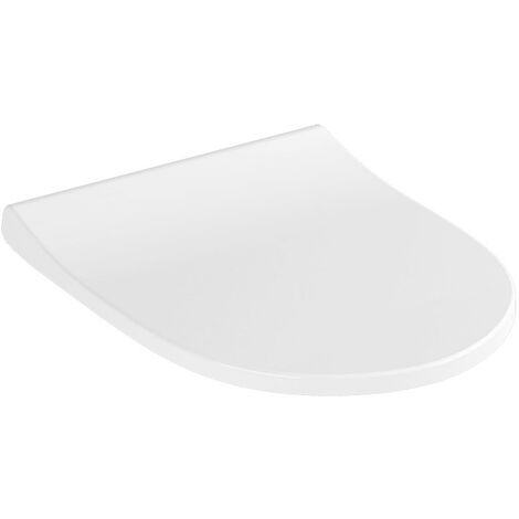 Vitra – Abattant WC Duroplast blanc avec fermeture douce – Libération rapide – Charnières inox amovibles pour nettoyage facile