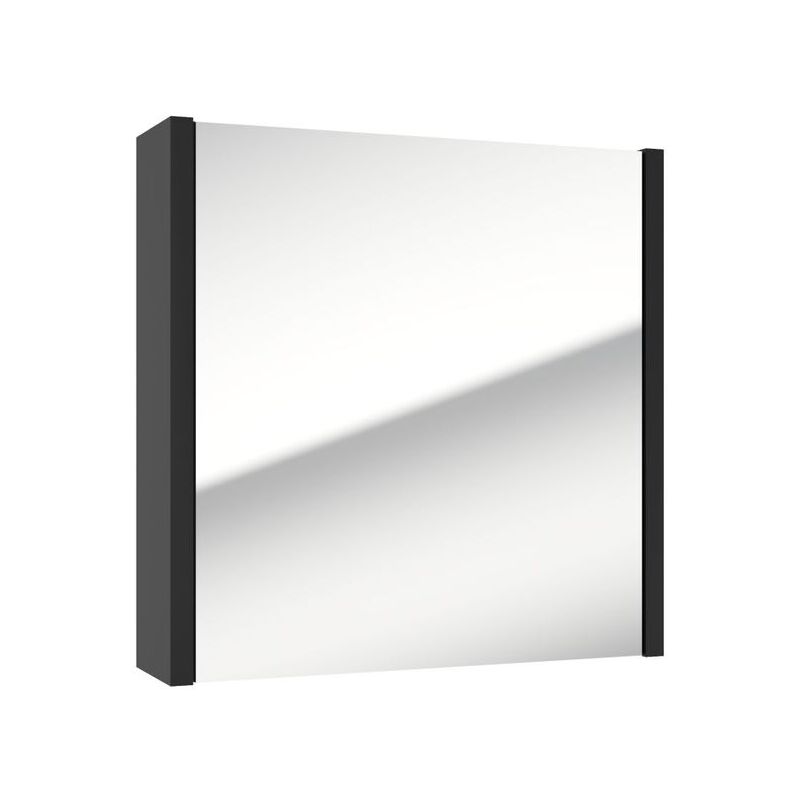 Swiss Aqua Technologies - Armoire à miroir sat Delano 60x60 cm stratifié noir (DELANOG60C)