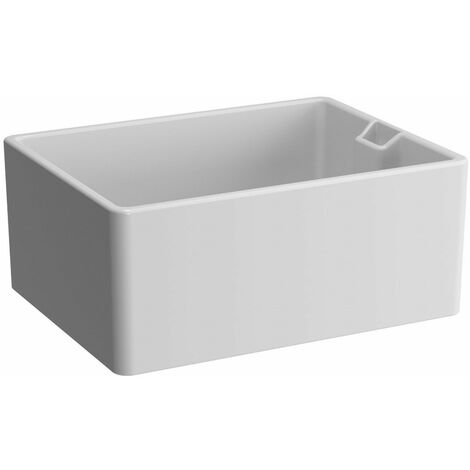 Vitra – Bac à laver 1 cuve en grès – Couleur blanc – Dimensions 455x595x255mm – Mode de pose mural – Livré avec bonde Ø90