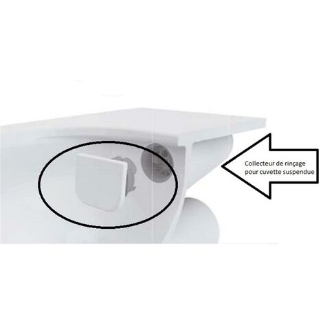 Vitra – Collecteur de rinçage 60mm – Plastique blanc – Diffuseur réglable pour pression d'eau – Hygiène améliorée et nettoyage rapide
