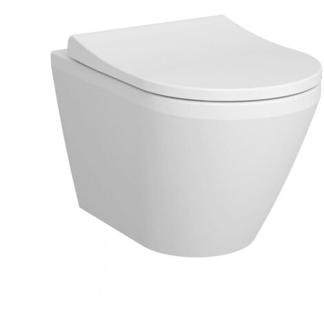 Vitra  Integra Wand-WC ohne Spülrand + Toilettensitz mit Fallbremse aus Duroplast (7041-003-6285)