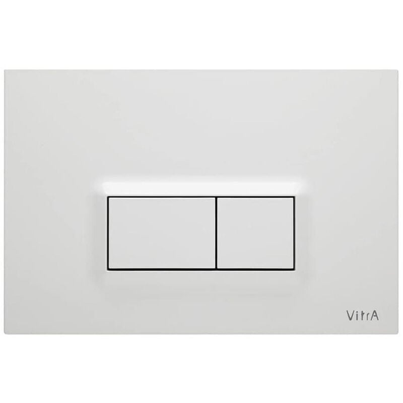 Vitra Loop R plaque de déclenchement double touche, blanc brillant (740-0600)