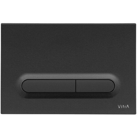 Vitra Loop T Mechanical Dual Flush Plate - Matt Black