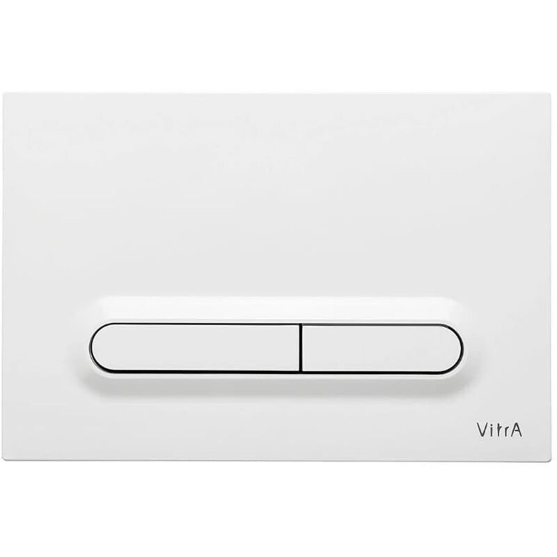 Loop t Plaque de déclenchement double touche, blanc brillant (740-0700) - Vitra