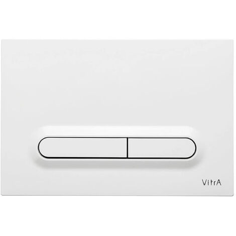 Vitra Loop T Plaque de déclenchement double touche, blanc brillant (740-0700)