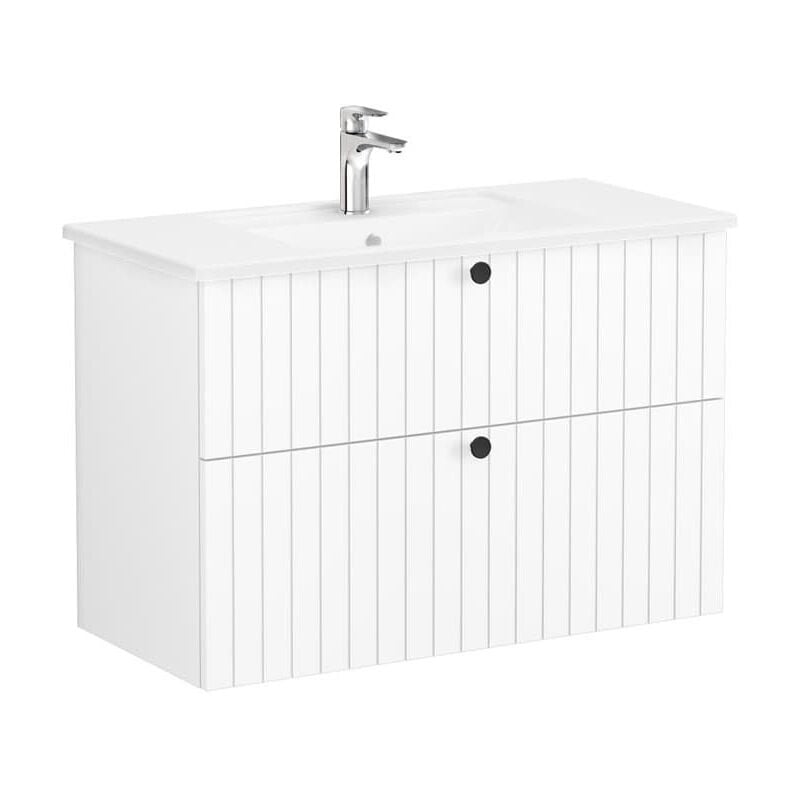 Vitra - Meuble de salle de bain avec lavabo Root 100x67x46 cm blanc mat (ROOTG100WINTS)