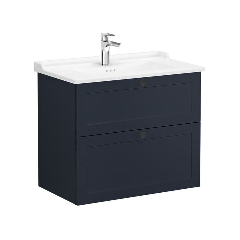 Vitra - Meuble de salle de bain avec lavabo Root 80x67x46 cm bleu mat (ROOTC80BINTC)